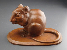 木彫像　鼠